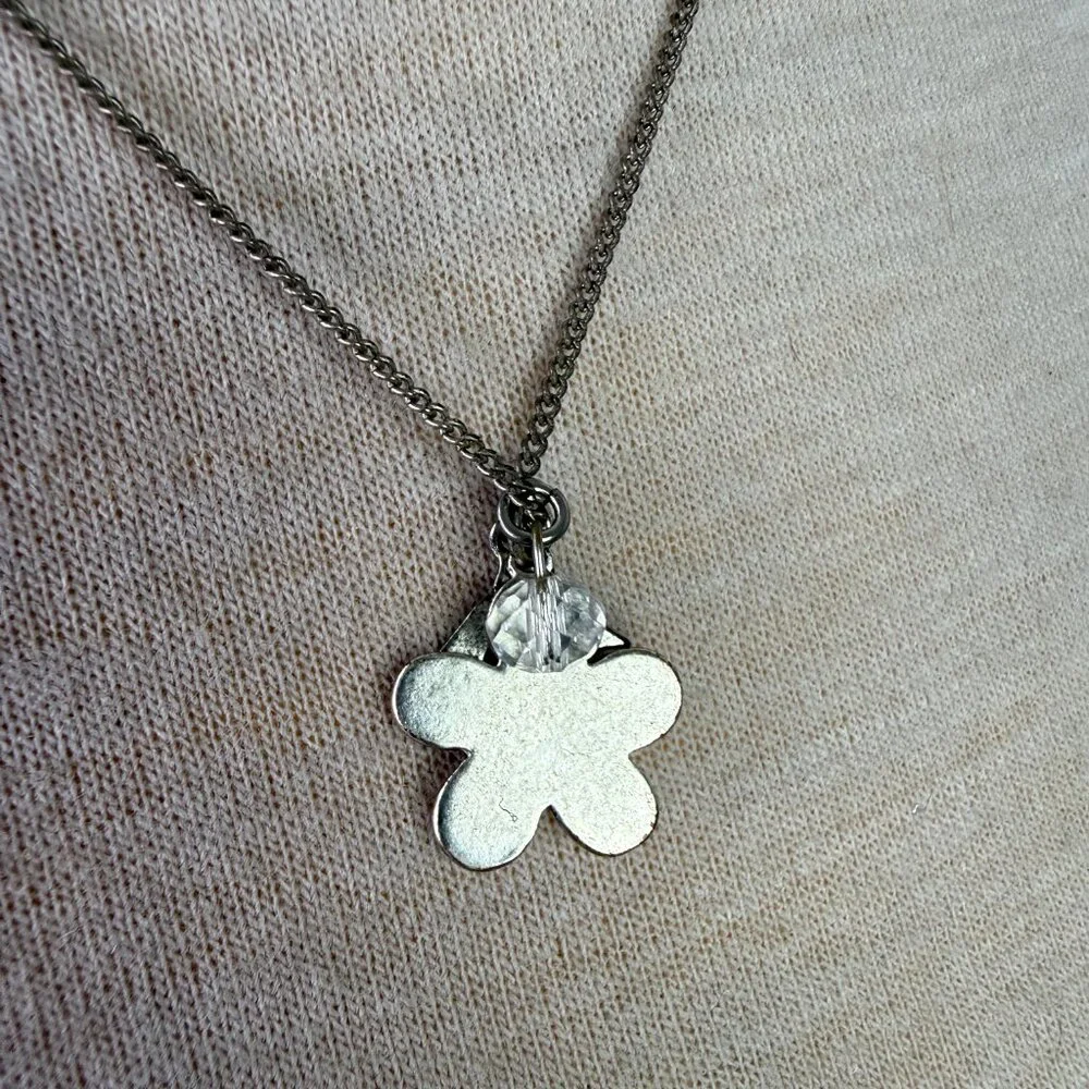 Silver Tone Grandma Charm Pendant Necklace w/ Angel, Bead Dangles SM Hallmark